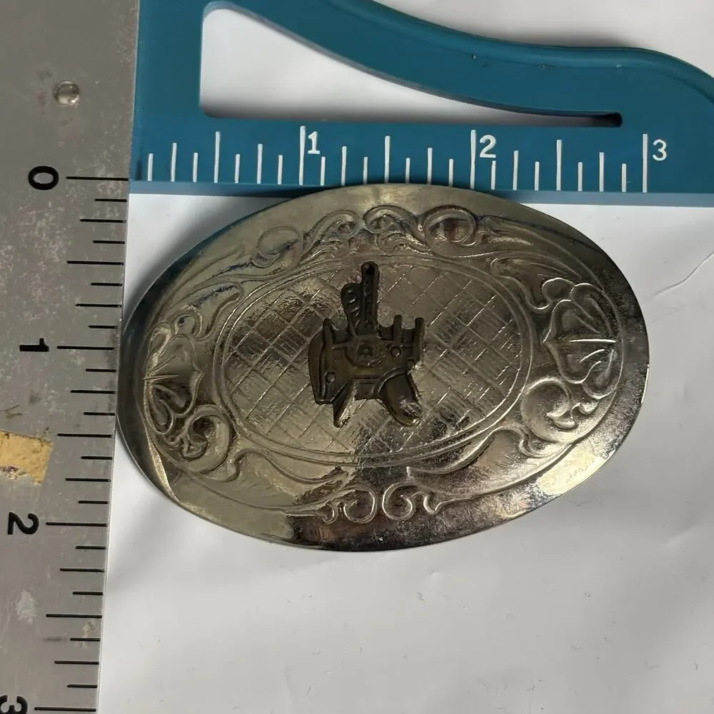 Vintage Boys Cowboys Western Rodeo Horse Riding Belt Buckle Made In USA
